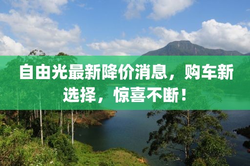 自由光最新降价消息，购车新选择，惊喜不断！