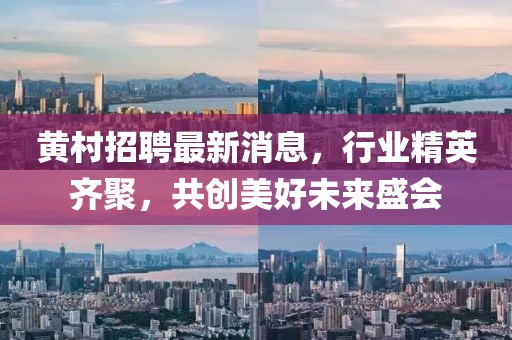 黄村招聘最新消息，行业精英齐聚，共创美好未来盛会