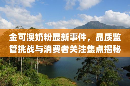 金可澳奶粉最新事件，品质监管挑战与消费者关注焦点揭秘