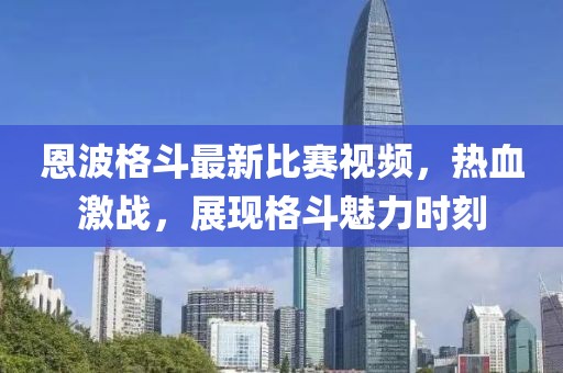 恩波格斗最新比赛视频，热血激战，展现格斗魅力时刻
