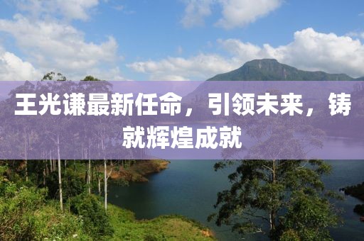 王光谦最新任命，引领未来，铸就辉煌成就