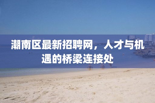 潮南区最新招聘网，人才与机遇的桥梁连接处