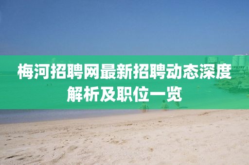 梅河招聘网最新招聘动态深度解析及职位一览