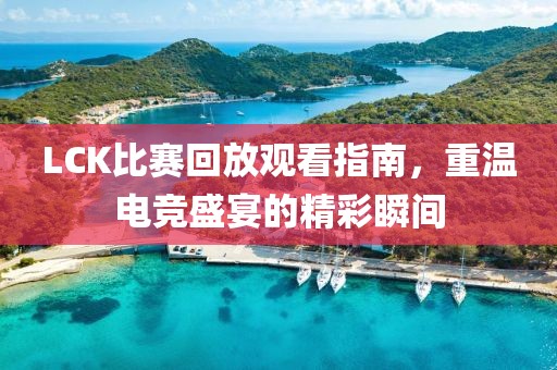 LCK比赛回放观看指南，重温电竞盛宴的精彩瞬间