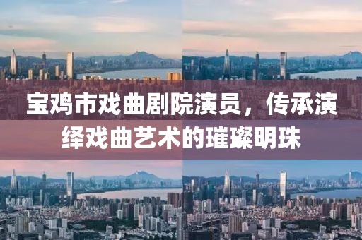 宝鸡市戏曲剧院演员，传承演绎戏曲艺术的璀璨明珠