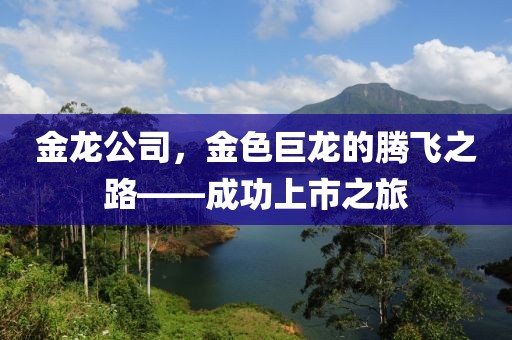 金龙公司，金色巨龙的腾飞之路——成功上市之旅