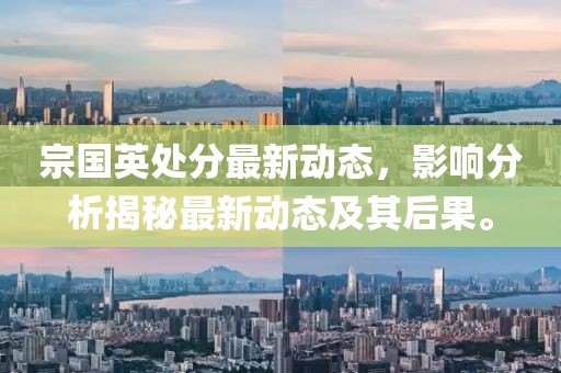 宗国英处分最新动态，影响分析揭秘最新动态及其后果。