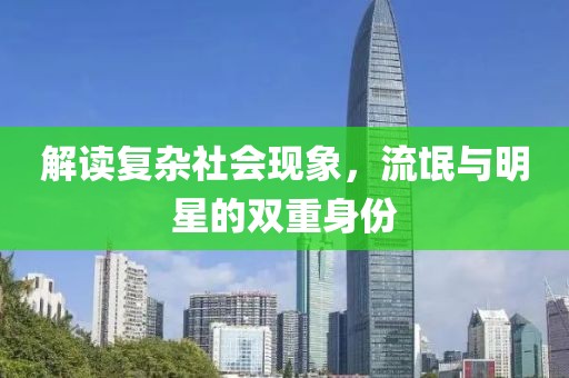 解读复杂社会现象，流氓与明星的双重身份