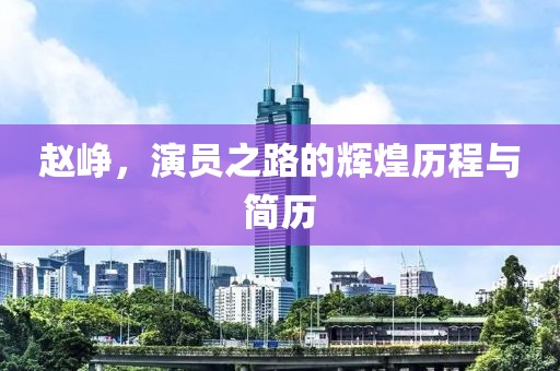 赵峥，演员之路的辉煌历程与简历