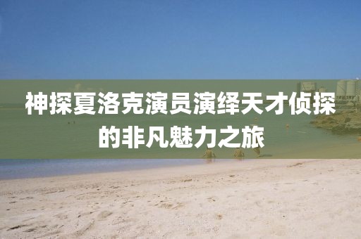 神探夏洛克演员演绎天才侦探的非凡魅力之旅