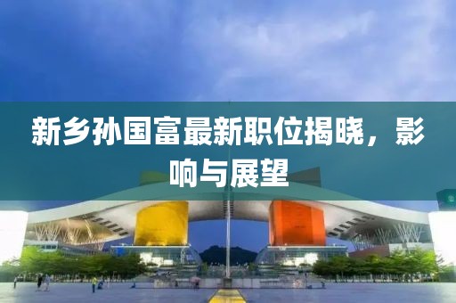新乡孙国富最新职位揭晓，影响与展望