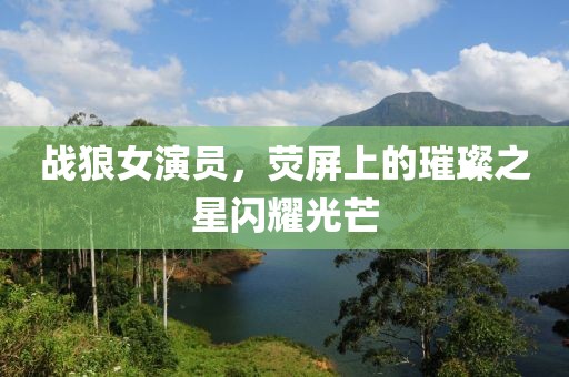 战狼女演员，荧屏上的璀璨之星闪耀光芒