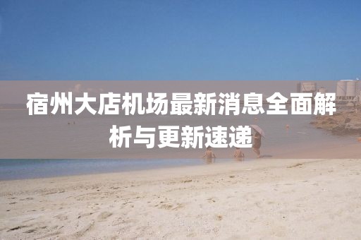 宿州大店机场最新消息全面解析与更新速递