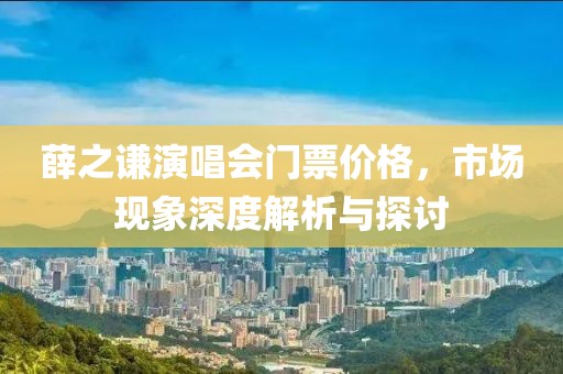 薛之谦演唱会门票价格，市场现象深度解析与探讨