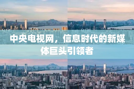 中央电视网，信息时代的新媒体巨头引领者