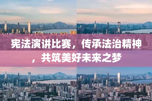 宪法演讲比赛，传承法治精神，共筑美好未来之梦