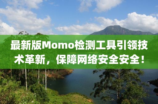 最新版Momo检测工具引领技术革新，保障网络安全安全！