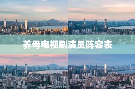 养母电视剧演员阵容表