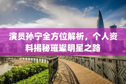 演员孙宁全方位解析，个人资料揭秘璀璨明星之路