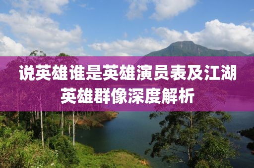 说英雄谁是英雄演员表及江湖英雄群像深度解析