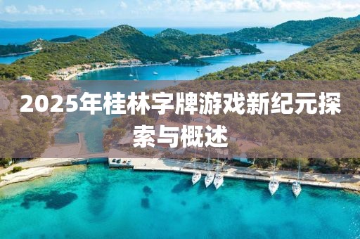 2025年桂林字牌游戏新纪元探索与概述