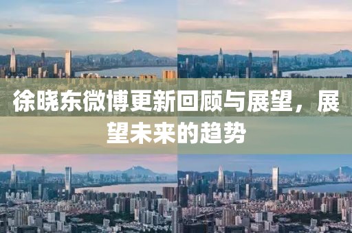 徐晓东微博更新回顾与展望，展望未来的趋势