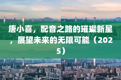 唐小喜，配音之路的璀璨新星，展望未来的无限可能（2025）
