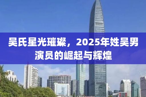 吴氏星光璀璨，2025年姓吴男演员的崛起与辉煌