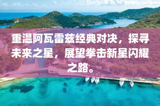 重温阿瓦雷兹经典对决，探寻未来之星，展望拳击新星闪耀之路。