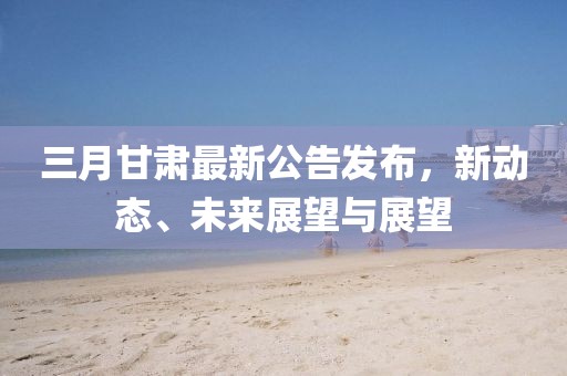 三月甘肃最新公告发布，新动态、未来展望与展望