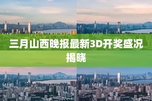 三月山西晚报最新3D开奖盛况揭晓