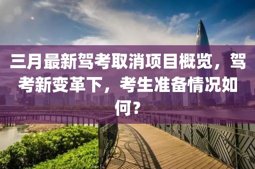 三月最新驾考取消项目概览，驾考新变革下，考生准备情况如何？