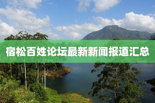 宿松百姓论坛最新新闻报道汇总