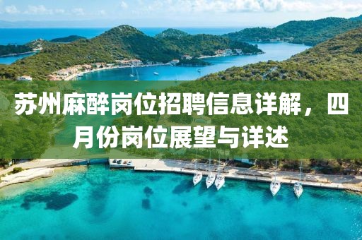 苏州麻醉岗位招聘信息详解，四月份岗位展望与详述