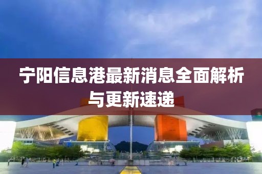 宁阳信息港最新消息全面解析与更新速递