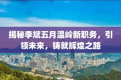 揭秘李斌五月温岭新职务，引领未来，铸就辉煌之路