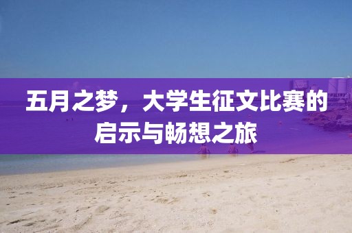 五月之梦，大学生征文比赛的启示与畅想之旅