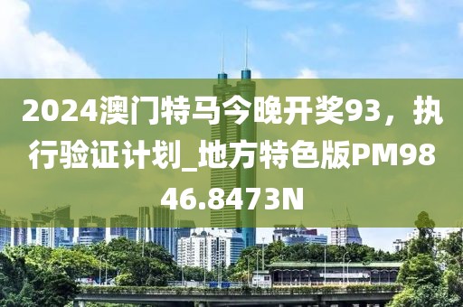 2024澳门特马今晚开奖93，执行验证计划_地方特色版PM9846.8473N