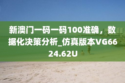 新澳门一码一码100准确，数据化决策分析_仿真版本VG6624.62U