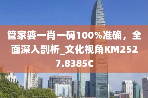 管家婆一肖一码100%准确，全面深入剖析_文化视角KM2527.8385C