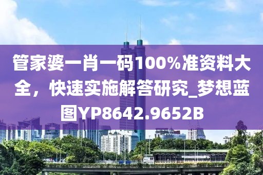 管家婆一肖一码100%准资料大全，快速实施解答研究_梦想蓝图YP8642.9652B