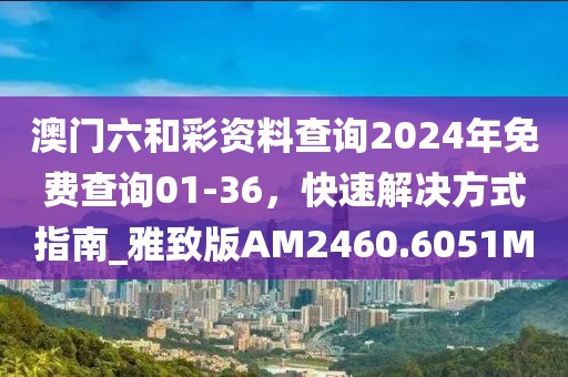 澳门六和彩资料查询2024年免费查询01-36，快速解决方式指南_雅致版AM2460.6051M