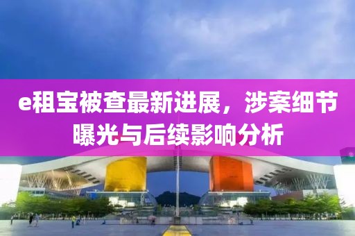 e租宝被查最新进展，涉案细节曝光与后续影响分析