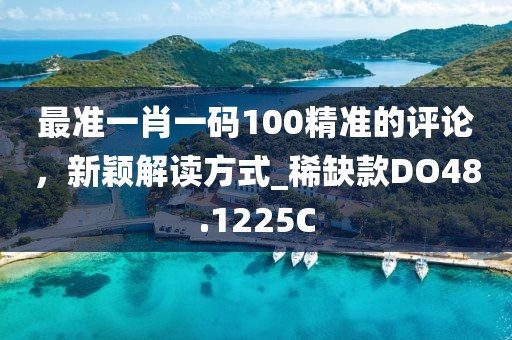最准一肖一码100精准的评论，新颖解读方式_稀缺款DO48.1225C