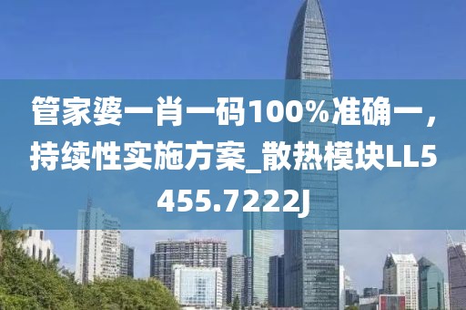 管家婆一肖一码100%准确一，持续性实施方案_散热模块LL5455.7222J