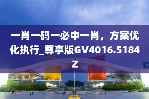 一肖一码一必中一肖，方案优化执行_尊享版GV4016.5184Z
