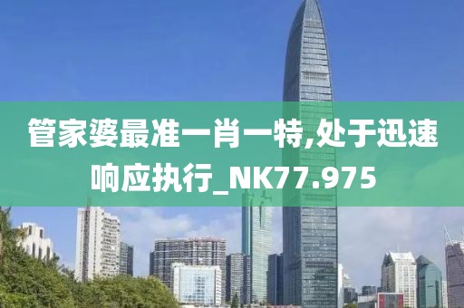 管家婆最准一肖一特,处于迅速响应执行_NK77.975