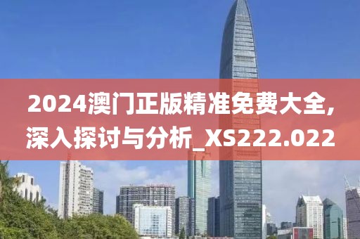 2024澳门正版精准免费大全,深入探讨与分析_XS222.022