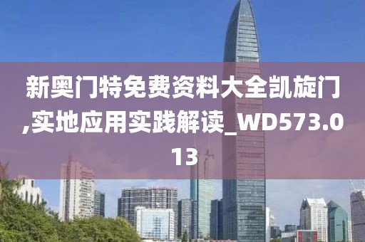 新奥门特免费资料大全凯旋门,实地应用实践解读_WD573.013