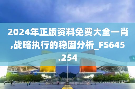 2024年正版资料免费大全一肖,战略执行的稳固分析_FS645.254